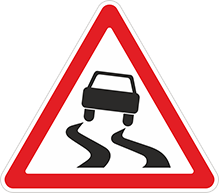 Дорожный знак Скользкая дорога