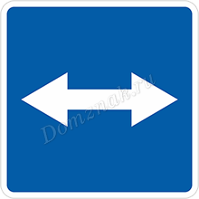 Дорожный знак Выезд на дорогу с реверсивным движением