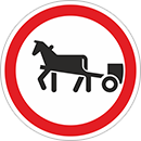 Дорожный знак «Движение гужевых повозок запрещено»