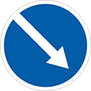 Дорожный знак «Объезд препятствия справа»