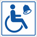 Табличка Кнопка вызова для инвалидов