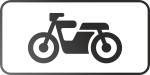 Дорожный знак «Вид транспортного средства мотоцикл»