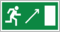 Знак Направление к эвакуационному выходу направо вверх