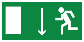 Знак Дверь эвакуационного выхода (левосторонний)