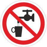 Знак «Запрещается использовать в качестве питьевой воды»