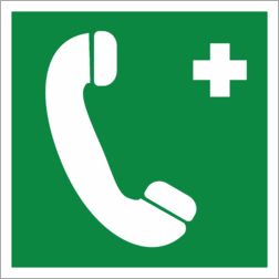 Знак Телефон связи с медицинским пунктом