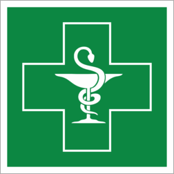 Знак Крест аптечный