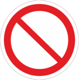 Знак «Запрещение (Прочие опасности)»