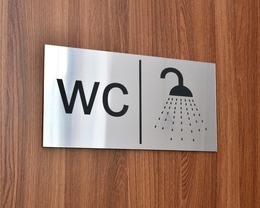 Табличка на дверь «Туалет, душ»