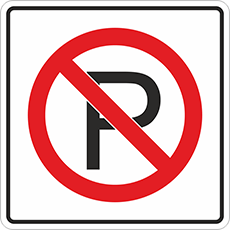 Знак запрета парковки